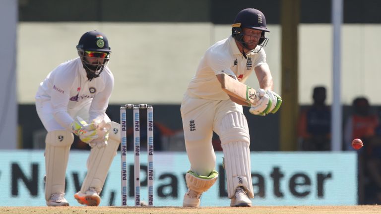 BCCI - Jos Buttler (WK) of England  plays a shot during day four of the first test match between India and England held at the Chidambaram Stadium in Chennai, Tamil Nadu, India on the 8th February 2021..Photo by Pankaj Nangia/ Sportzpics for BCCI