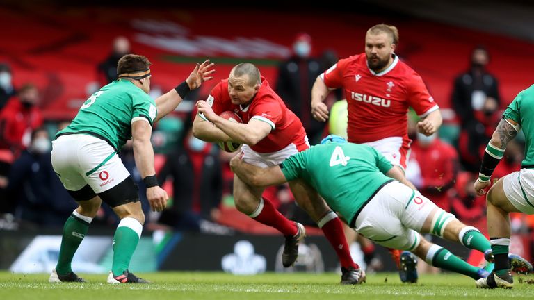 Wales v Ireland - Guinness Six Nations - Principality Stadium
Wales' Ken Owens (centre) is tackled by Ireland's Tadhg Beirne (right) and CJ Stander during the Guinness Six Nations match at Principality Stadium, Cardiff. Picture date: Sunday February 7, 2021.