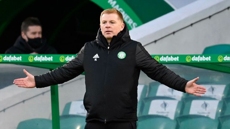 GLASGOW, SCOTLAND - JANUARY 30: Celtic manager Neil Lennon during a Scottish Premiership match between Celtic and St Mirren at Celtic Park, on January 30, 2021, in Glasgow, Scotland. (Photo by Rob Casey / SNS Group)