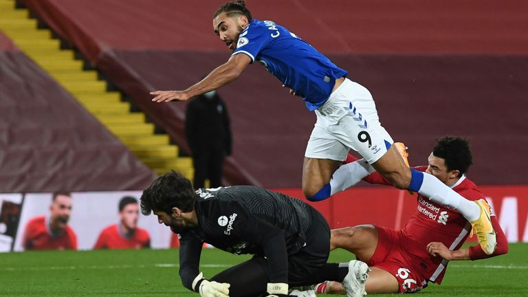 Dominic Calvert-Lewin tumbles under Trent Alexander-Arnold's challenge - but does Dermot Gallagher think the right action was taken?