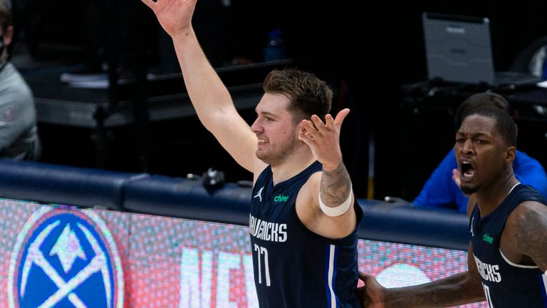 Luka Doncic's three-pointer with 0.1 seconds remaining sealed victory for Dallas over Boston (AP Photo/Sam Hodde)