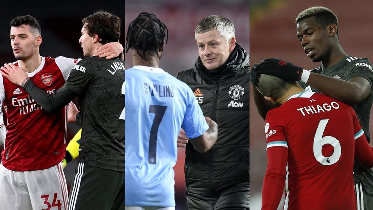 Handshakes and hugs: United have drawn 0-0 with Arsenal, Manchester City and Liverpool this season