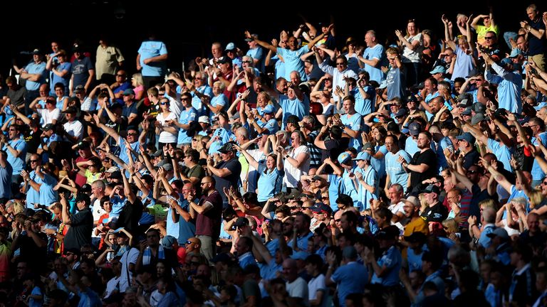Manchester City fans could see their side lift the Premier League trophy at the Etihad as the Prime Minister outlined his road map for easing coronavirus lockdown restrictions