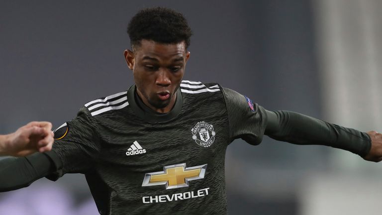 Amad Diallo came off the bench for his Manchester United debut in Thursday's comfortable 4-0 Europa League round of 32 first-leg win against Real Sociedad