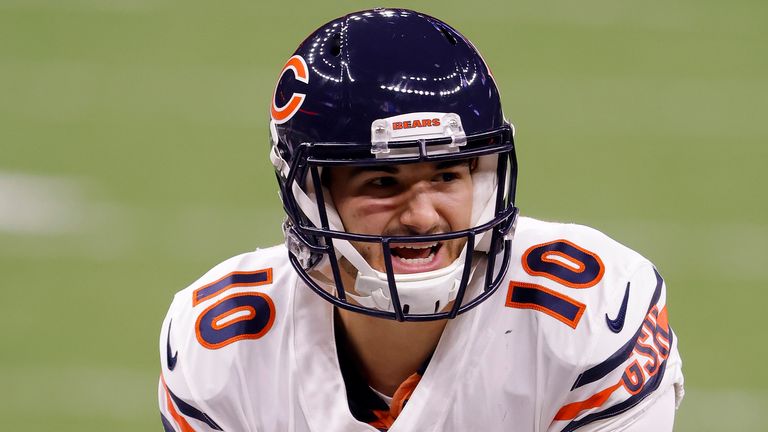 Mitchell Trubisky's days with the Bears look to be numbered (AP Photo/Tyler Kaufman)