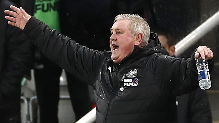 Newcastle manager Steve Bruce during the match against Southampton