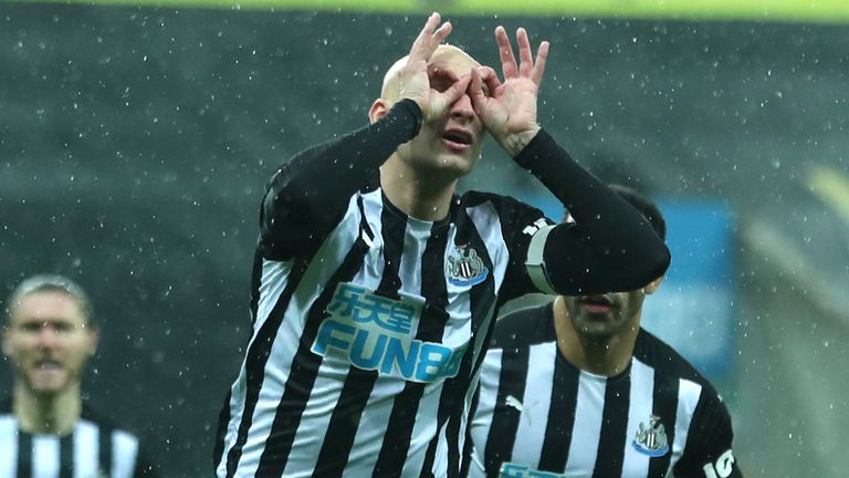 Shelvey scored his first goal since July for Newcastle