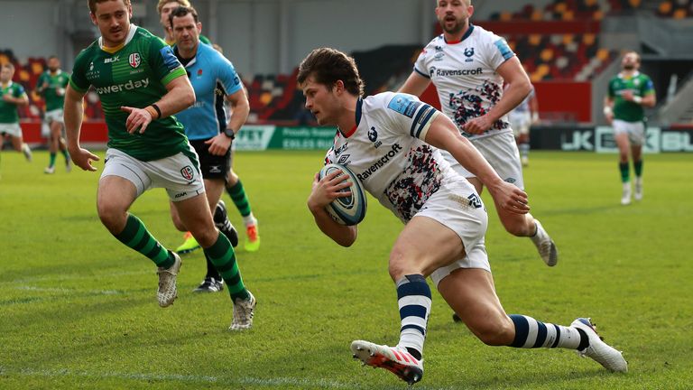Piers O'Conor scored the first of Bristol's four first-half tries 