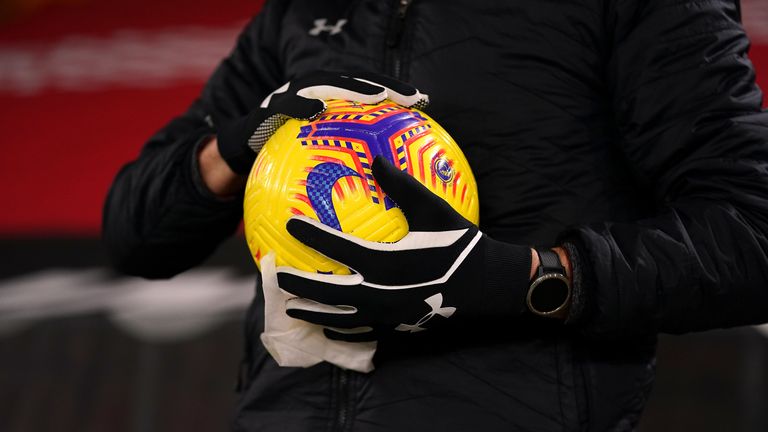 PA - Premier League balls have been disinfected during matches to reduce transmission risk