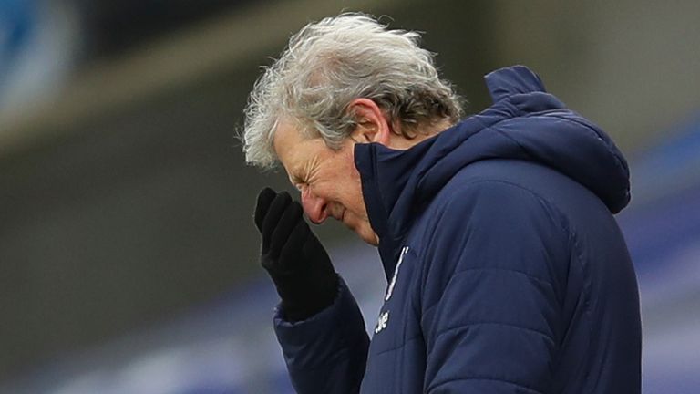 Roy Hodgson watched his side concede twice in the first two minutes against Burnley