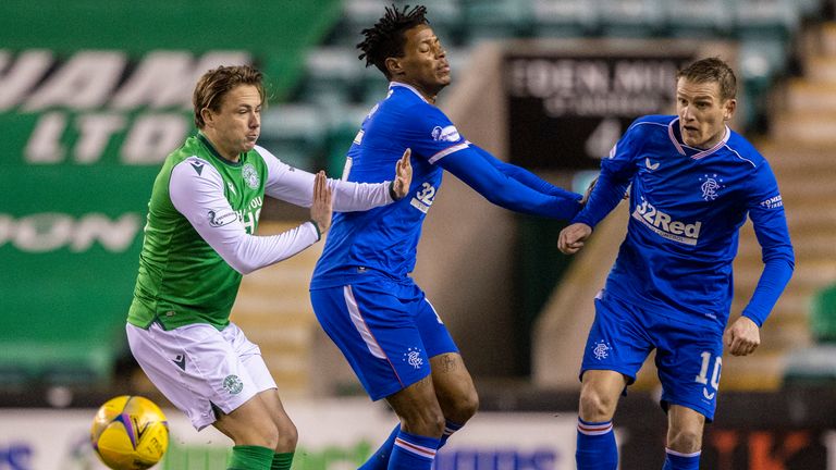Scott Allan (left) featured in the 1-0 defeat to Premiership leaders Rangers in January
