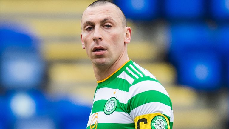 PERTH, SCOTLAND - FEBRUARY 14: Scott Brown in action for Celtic during a Scottish Premiership match between St Johnstone and Celtic at McDiarmid Park, on February 14, 2021, in Perth, Scotland. (Photo by Ross Parker / SNS Group)