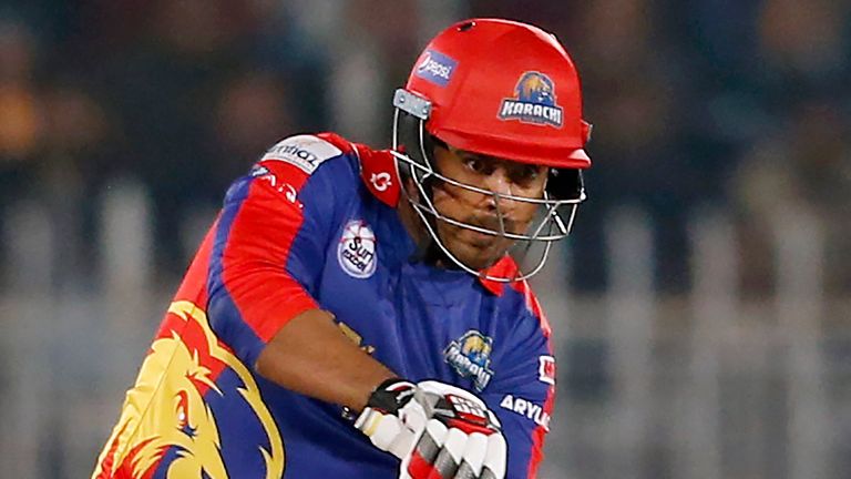 Karachi Kings' Sharjeel Khan has hit the only century of the 2021 PSL so far