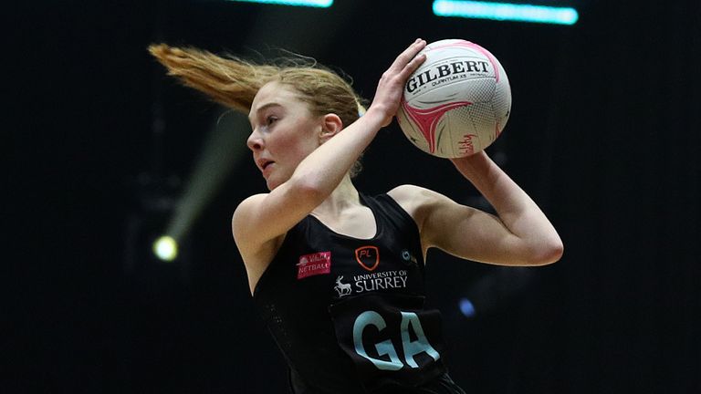 Sophie Kelly , a 16-year-old debutant, looked right at home on a Vitality Netball Superleague court