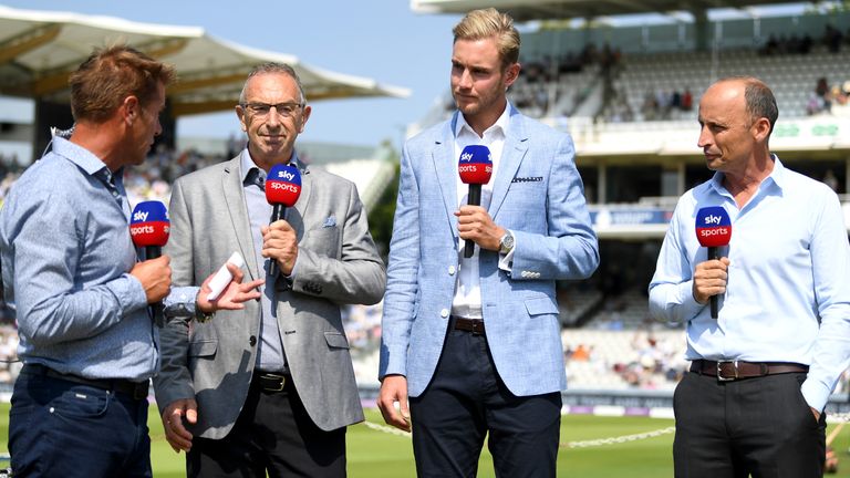 England seamer Stuart Broad has previously worked with Ian Ward, David Lloyd and Nasser Hussain on Sky Sports' coverage