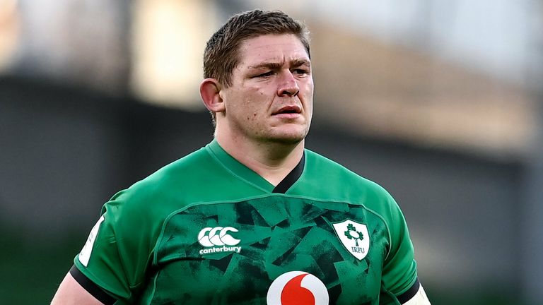14 February 2021; Tadhg Furlong of Ireland during the Guinness Six Nations Rugby Championship match between Ireland and France at the Aviva Stadium in Dublin. Photo by Brendan Moran/Sportsfile