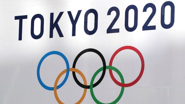 AP - Tokyo Olympics logo  (The Yomiuri Shimbun via AP Images)