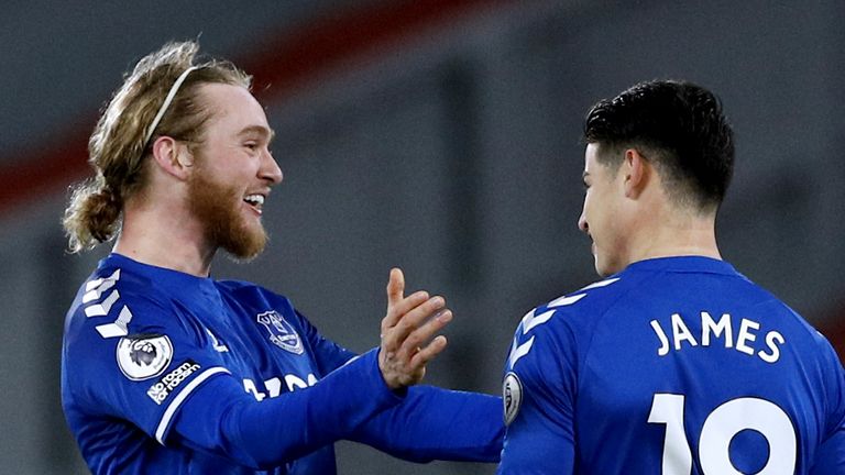 Everton's Tom Davies was outstanding at Anfield 