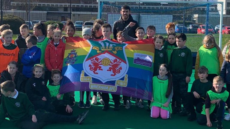 Penygelli Primary School, Wrexham, Football v Homophobia, Racecourse Foundation, 2020