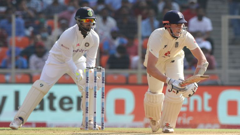 BCCI Credit - Zak Crawley of England plays a shot during day one of the third PayTM test match between India and England held at the Narendra Modi Stadium, Ahmedabad, Gujarat, India on the 24th February 2021..Photo by Pankaj Nangia/ Sportzpics for BCCI