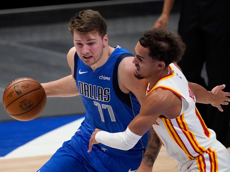 Trae Young And Luka Doncic Half Court Shot | Poster