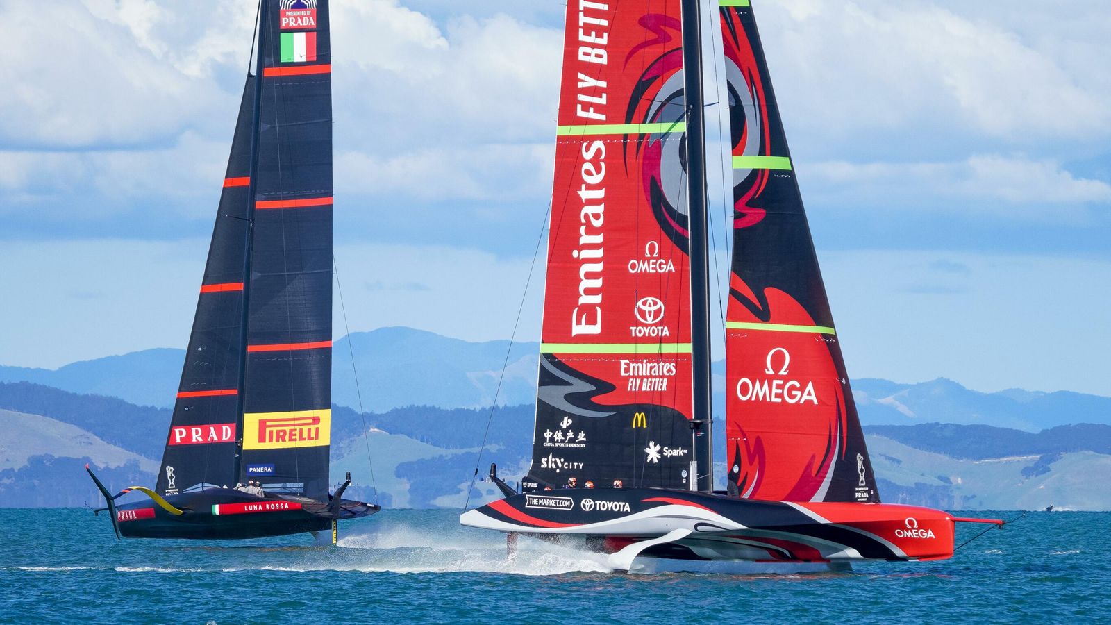 36th America's Cup: Emirates Team New Zealand and Luna Rossa Prada Pirelli  remain locked | Sailing News | Sky Sports