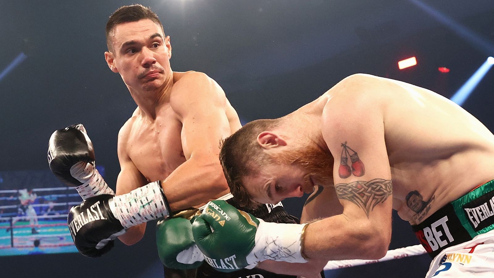 Tim Tszyu defeats Dennis Hogan via fifth-round TKO to further his world title threat Boxing News Sky Sports