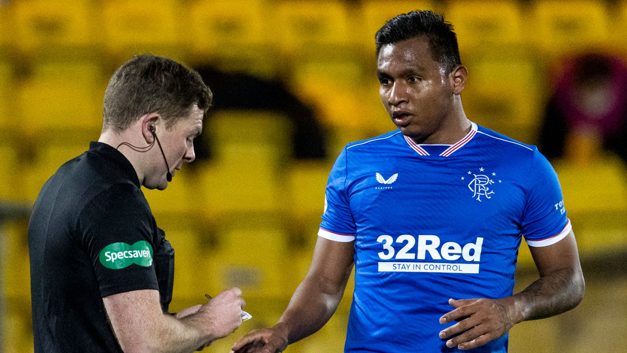 alfredo morelos rangers appeal striker s yellow card awarded in win at livingston football news sky sports