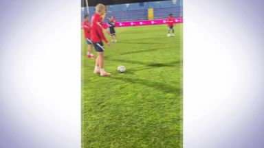 Haaland's thunderous volley in training