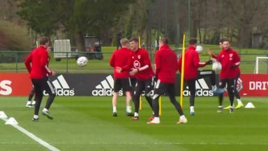 Wales train for Czech Republic clash