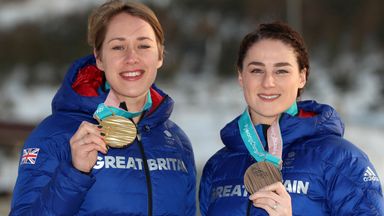 Lizzy Yarnold (left) and Laura Deas (right) won gold and bronze medals respectively at the PyeongChang 2018 Winter Olympic Games in South Korea