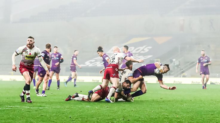Picture by Alex Whitehead/SWpix.com - 06/11/2020 - Rugby League - Betfred Super League - Wigan Warriors v Huddersfield Giants - Emerald Headingley Stadium, Leeds, England - A General View (GV).