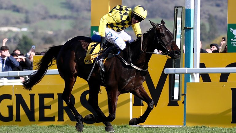 Al Boum Photo ridden by Jockey Paul Townend wins the Magners Cheltenham Gold Cup Chase in 2020