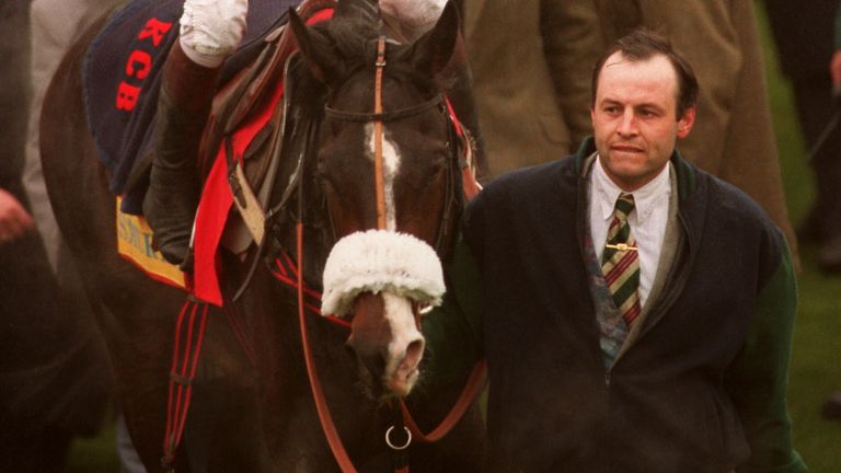 Alderbrook in the winners enclosure after victory at Cheltenham