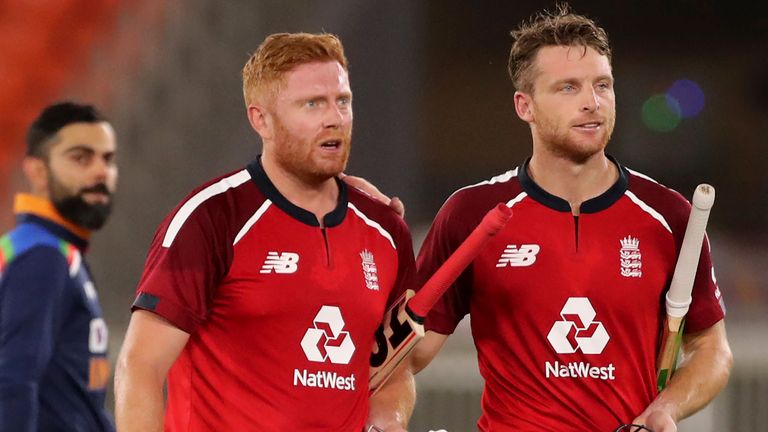 AP Newsroom - Jonny Bairstow and Jos Buttler shared an unbeaten stand of 77 to take England to victory in Ahmedabad