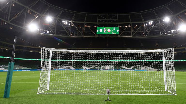 Aviva stadium before Republic of Ireland game