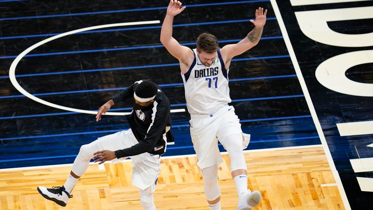 Luka Doncic top-scored with 33 points as Dallas beat Orlando in the NBA.