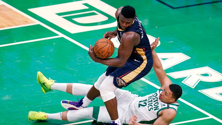 Highlights of the New Orleans Pelicans against the Boston Celtics in Week 15 of the NBA.