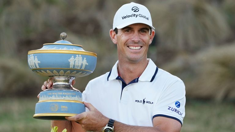 Billy Horschel holds his trophy after winning the Dell Technologies Match Play Championship