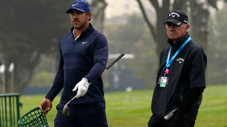 Brooks Koepka (left) is one of the many top players to have worked with Pete Cowen (right)