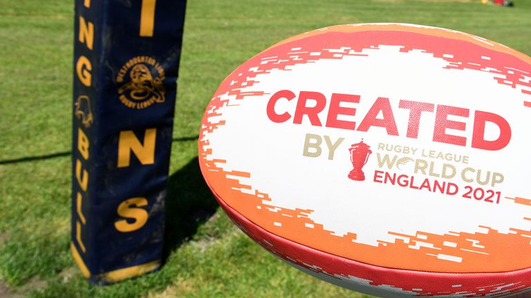 Picture /SWpix.com - 20/05/2020 - Rugby League. RLWC2021 Rugby League World Cup 2021 Created By funding projects - Drighlington Amateur Rugby League Club, Dewsbury Moor, Westhoughton Lions, Orrell St. James