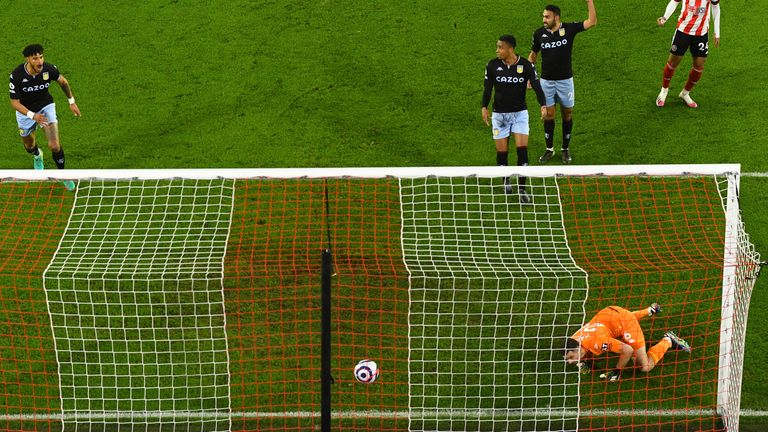 Sheffield United take the lead through David McGoldrick's close-range finish