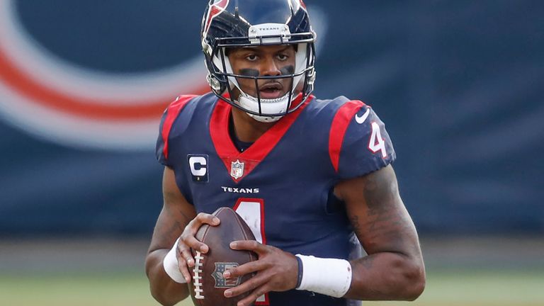 Deshaun Watson played four seasons with the Houston Texans before signing with the Cleveland Browns in the offseason