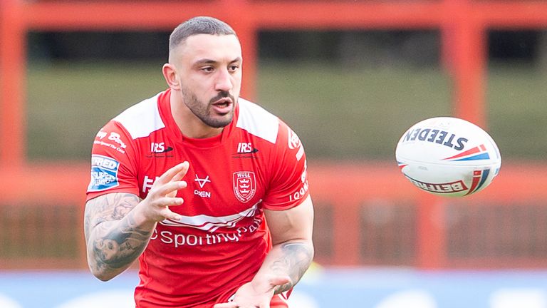 Picture by Allan McKenzie/SWpix.com - 14/03/2021 - Rugby League - Adam Milner Testimonial - Hull KR v Castleford Tigers - Hull College Craven Park, Hull, England - Elliot Minchella.