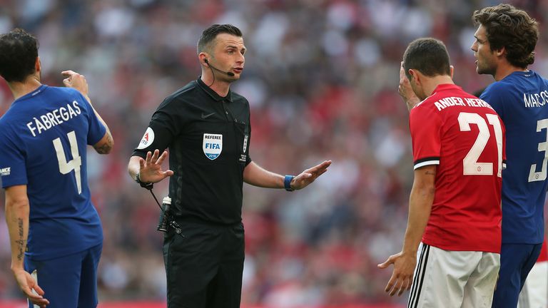  The PGMOL released audio of FA Cup final referee Michael Oliver awarding Chelsea a  penalty against Manchester United.