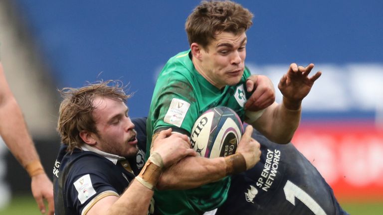 Ireland centre Garry Ringrose was also injured against Scotland (AP)