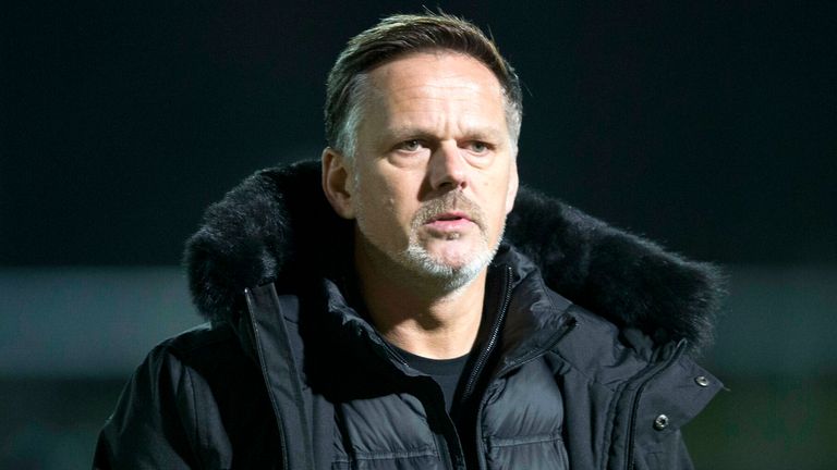 Glasgow City manager Scott Booth before the UEFA Women's Champions League round of 16 second leg match at Petershill Park, Glasgow. PA Photo. Picture date: Thursday October 31, 2019. Photo credit should read: Jeff Holmes/PA Wire