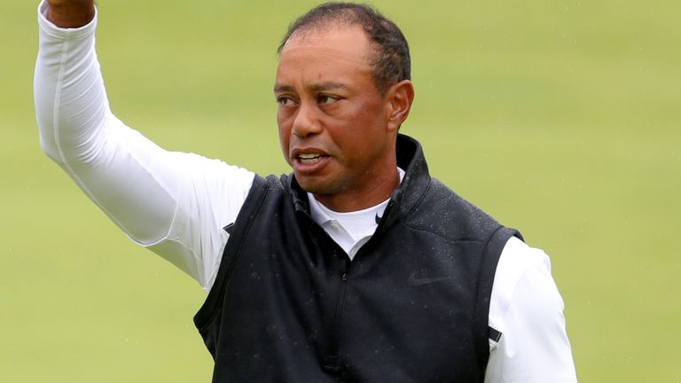 Tiger Woods has announced he has left hospital following his car crash last month