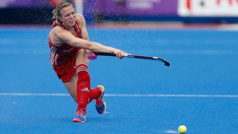 Great Britains&#39;s Kate Richardson-Walsh during the pool match between Argentina and Great Britain on day one of the FIH Women&#39;s Champions Trophy at the Queen Elizabeth Olympic Park, London.