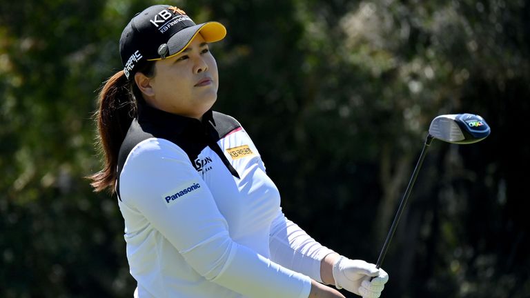 Inbee Park of South Korea tees off the 2nd hole during the Final Round of the KIA Classic 